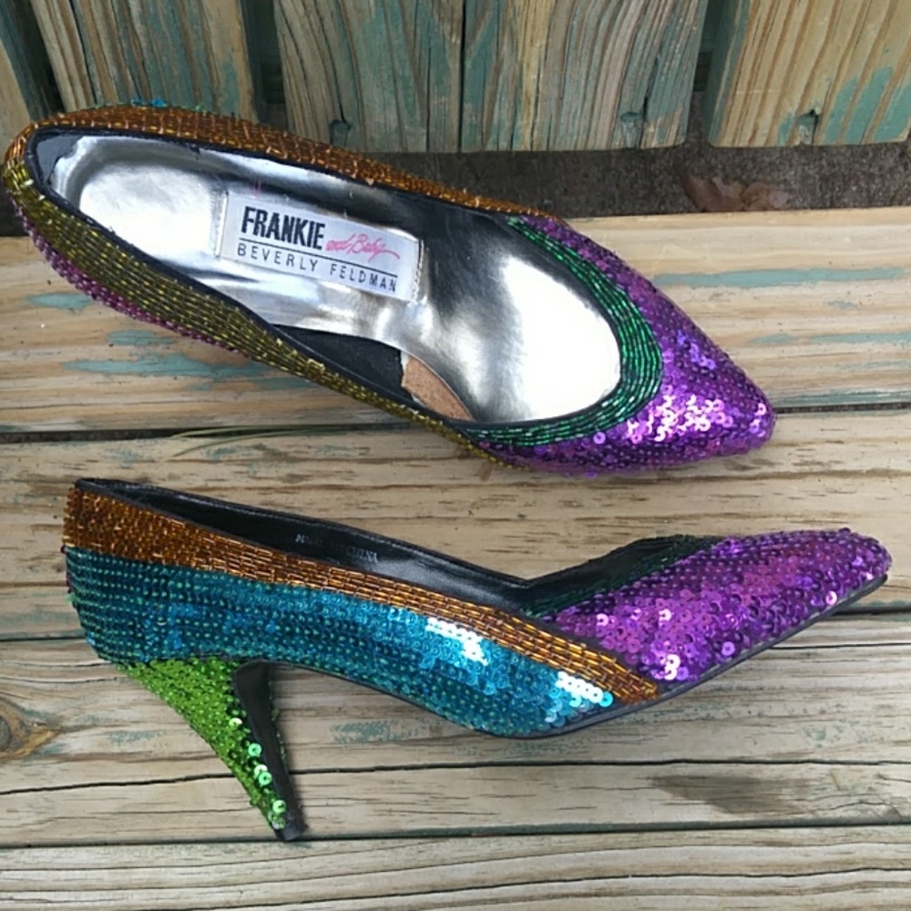 Frankie and Baby Fully Sequined Bling Pumps